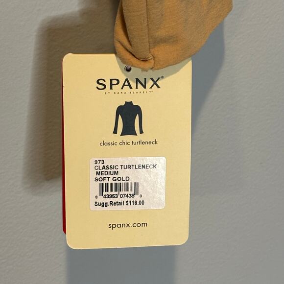 Spanx NWT Classic Turtleneck in Soft Gold - size Medium - Picture 5 of 7